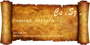 Csernyi Szilvia névjegykártya