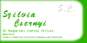 szilvia csernyi business card